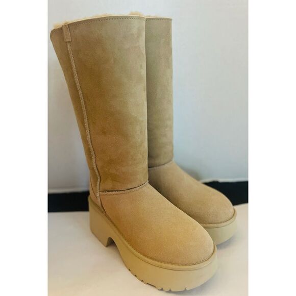 UGG CLASSIC NEW HEIGHTS CUFFABLE CHESTNUT TALL SUEDE WOMEN'S BOOTS SIZE US 9 NWT - Picture 2 of 13